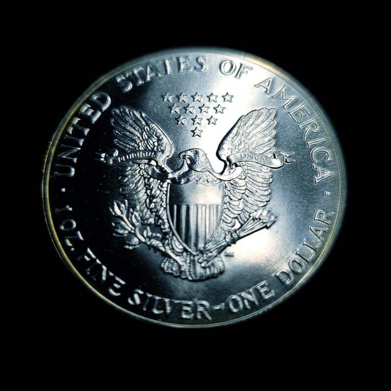1987 American Silver Eagle BU  -  1 Oz .999  Lot# 83