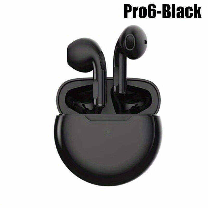 New Pro 6 Tws Waterproof In-Ear Hi-fi Stereo Wireless Earbuds Sports Life Headphones Air Pro 6 Gaming Headset For Iphone Android Ios, Earphones As Gift For Women Kids Children Men Adults
