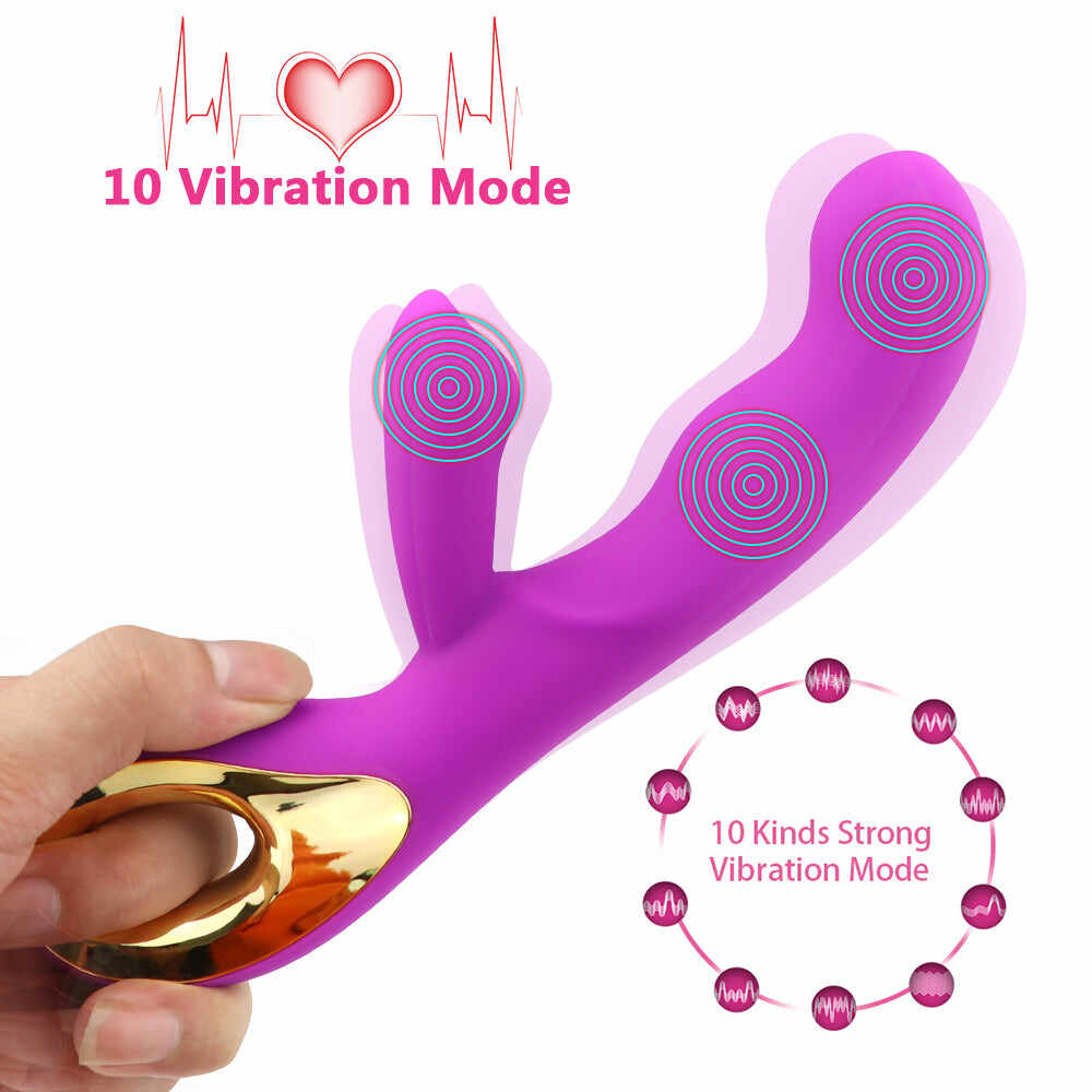 G-Spot Rabbit Vibrator with Clitoral Stimulator – Waterproof Rechargeable