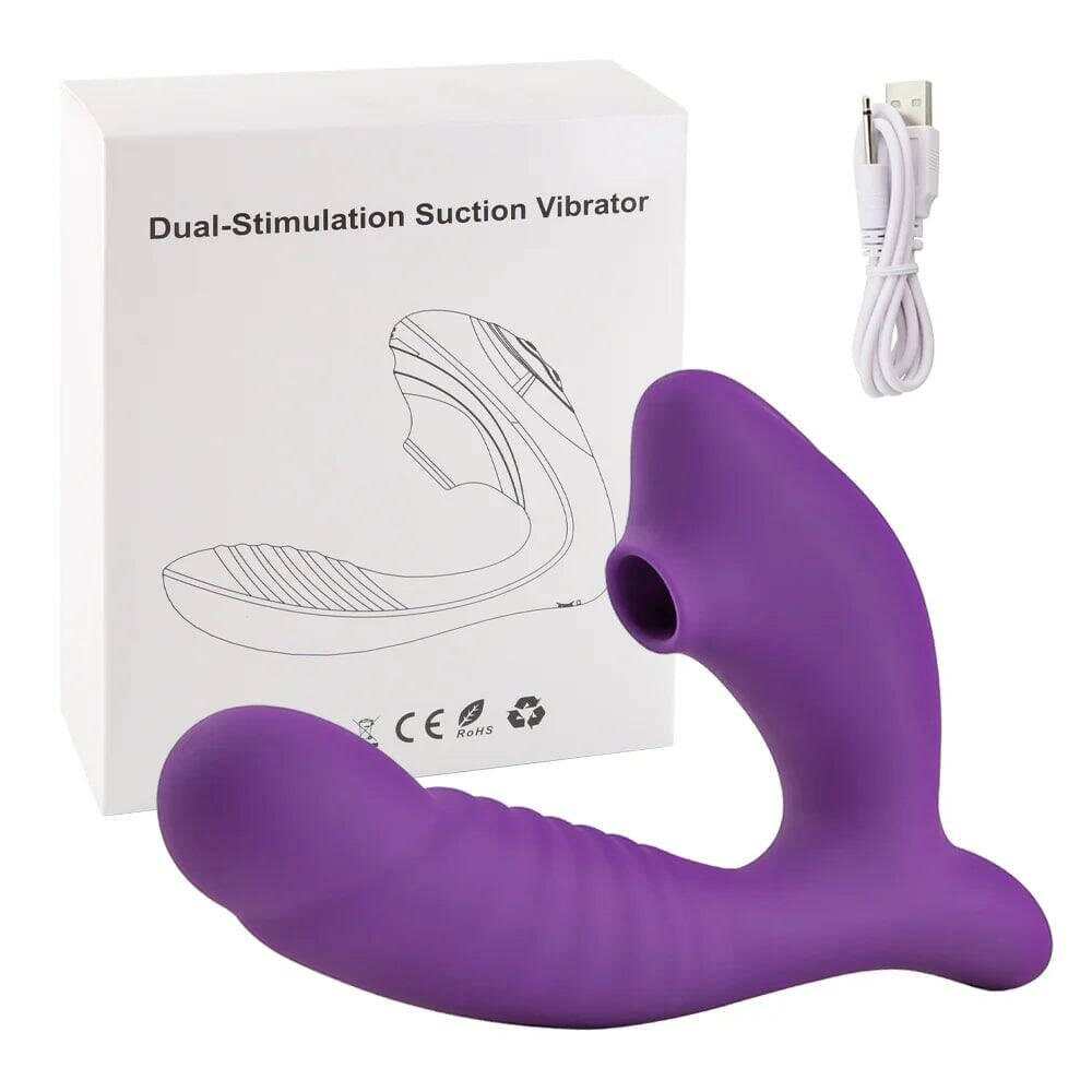 G-Spot Dildo Vibrator – Clit Sucker with 9 Oral Sucking Modes
