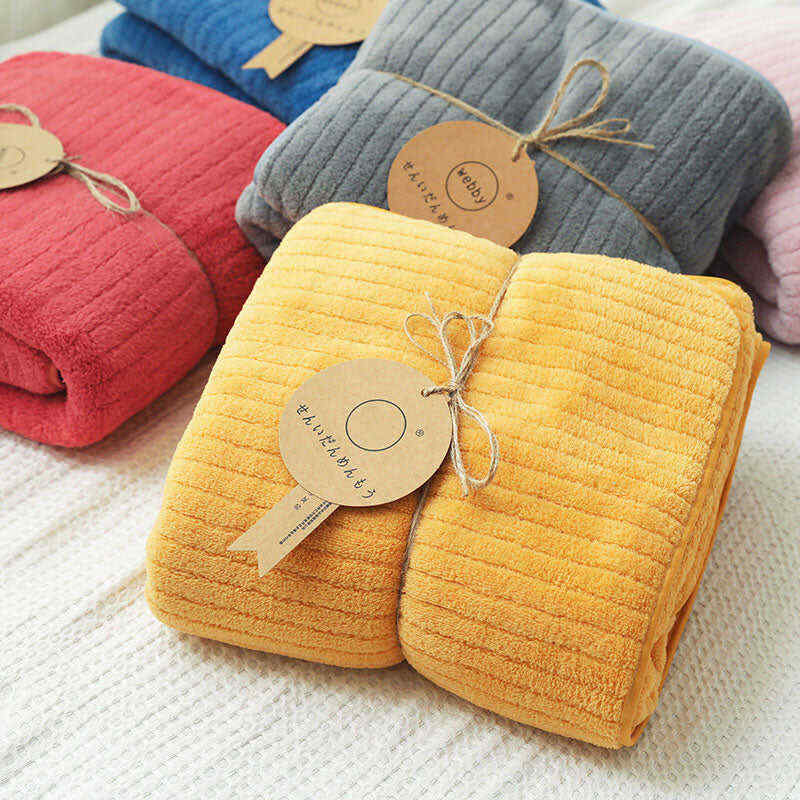 Soft Pure Color Bath Towel (2PCS)