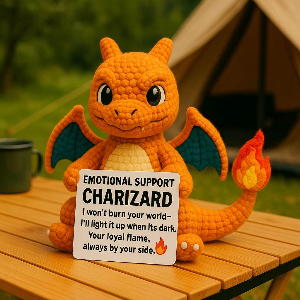 Charizard Hand-Crocheted Emotional Support