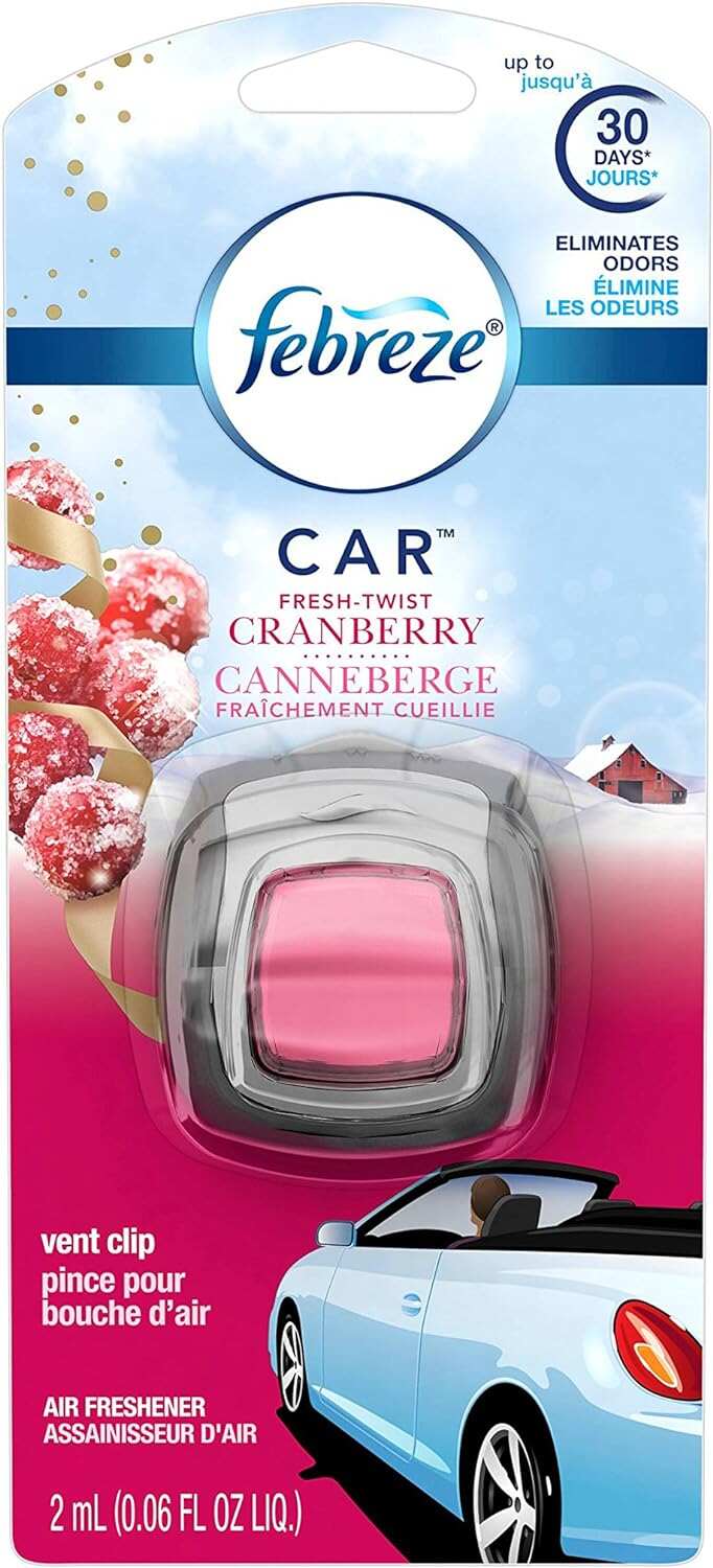 Febreze Car Air Fresheners, New Car Scent, Odor Eliminator for Strong Odors Car Vent Clips (2 Count)