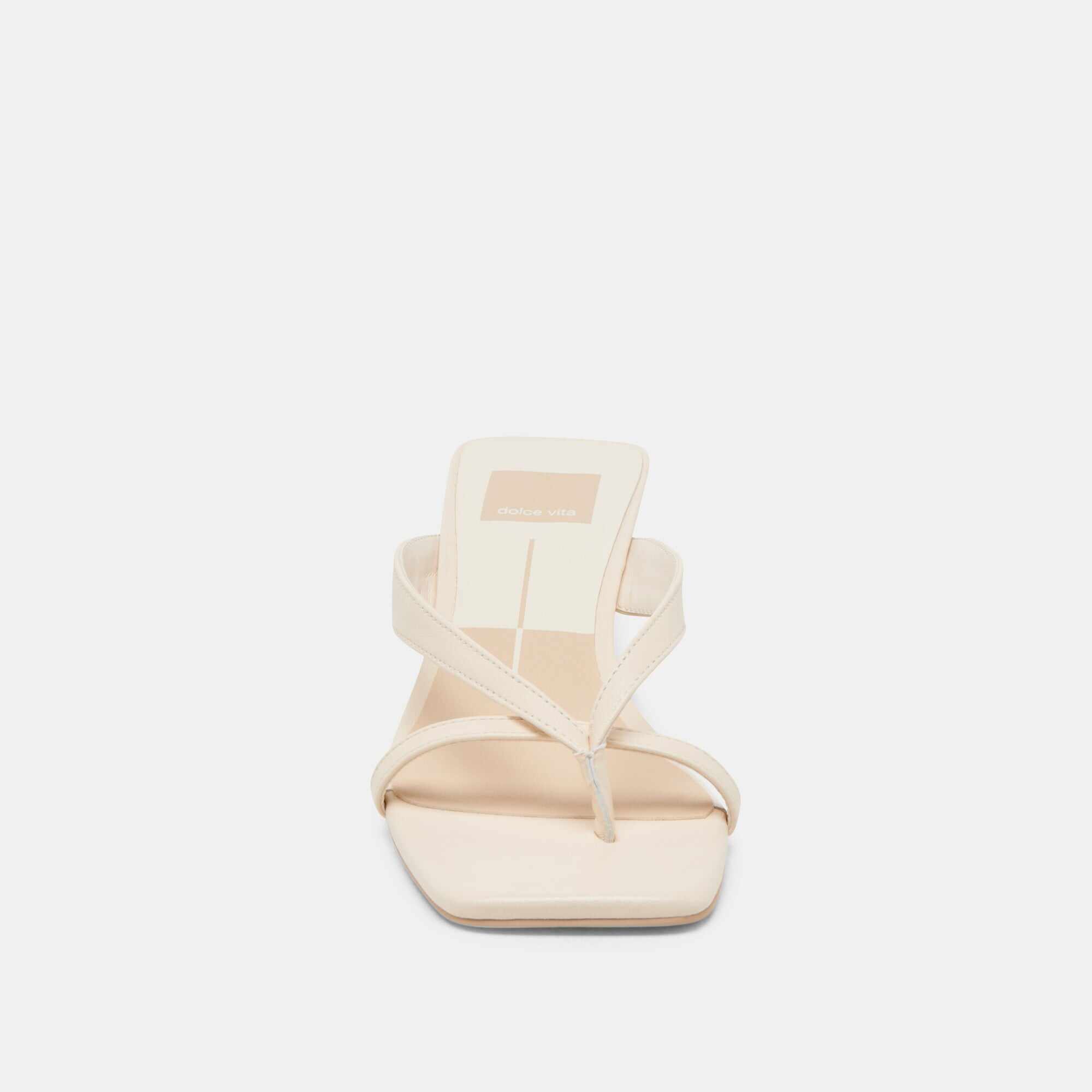 BREVEL WIDE HEELS BONE LEATHER