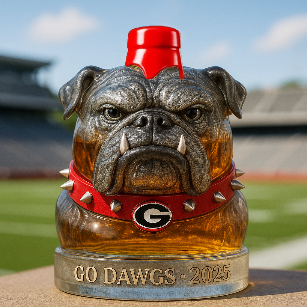 UGA Bulldogs Whiskey Bottle
