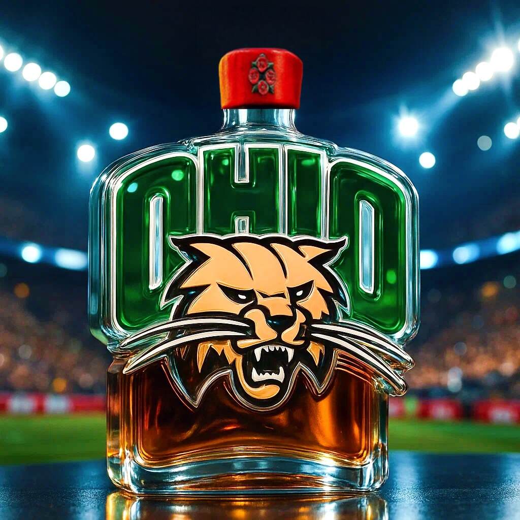 Ohio Bobcats Whiskey Bottle