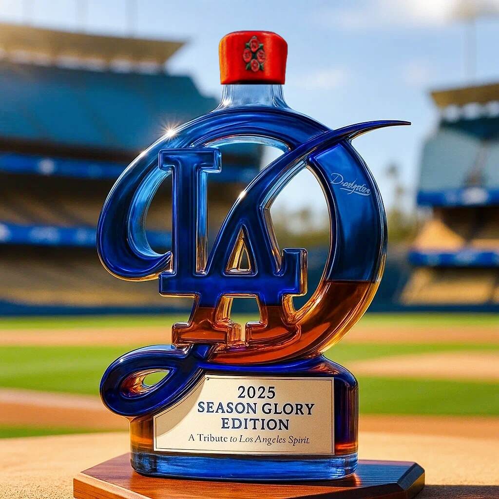 Los Angeles Dodgers 2025 Season Glory Edition Whiskey Bottle