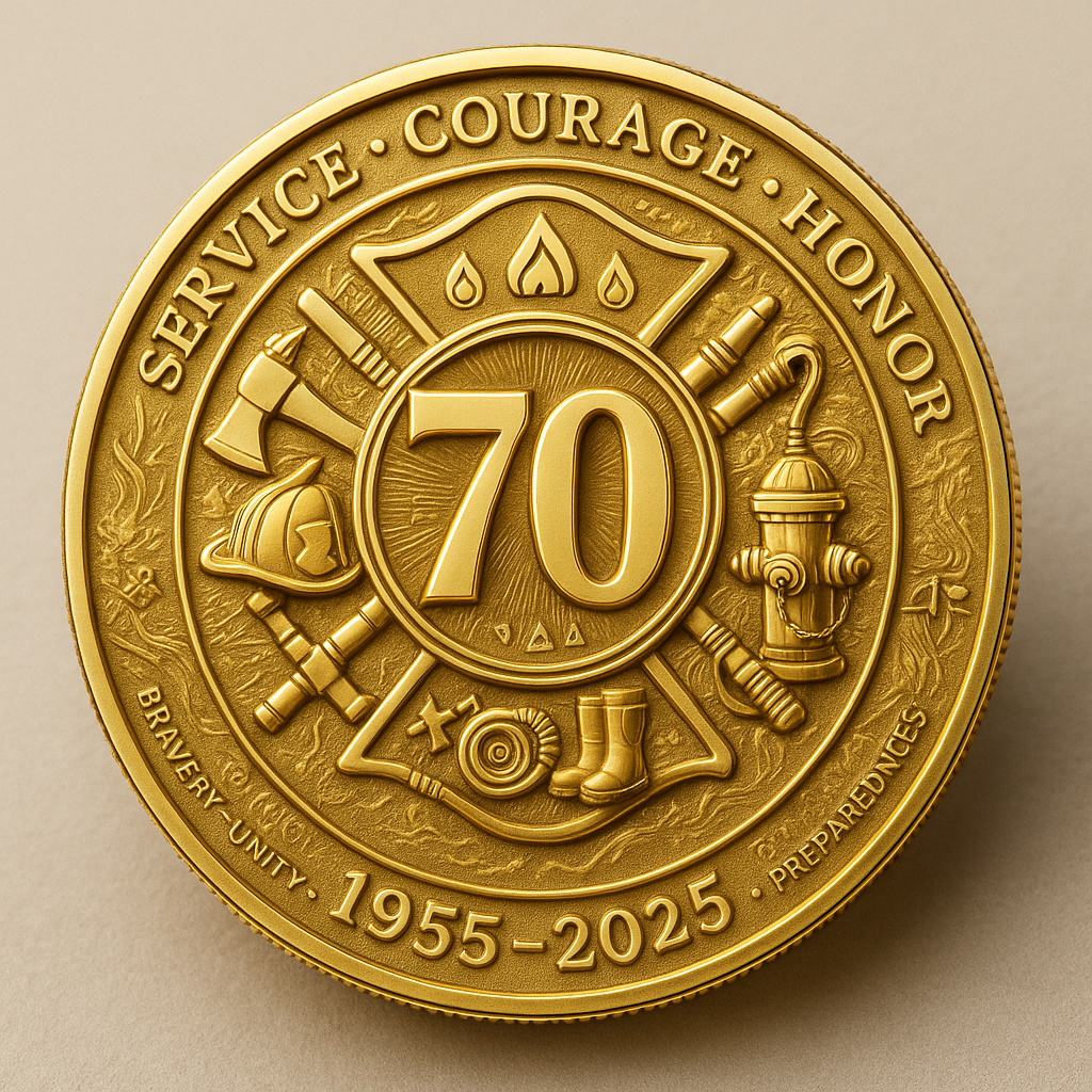 Commemorative Coin Marking the Seventieth Anniversary of the Fire Service