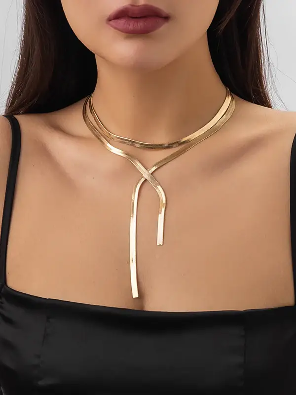 Hollow Solid Color Necklaces Accessories