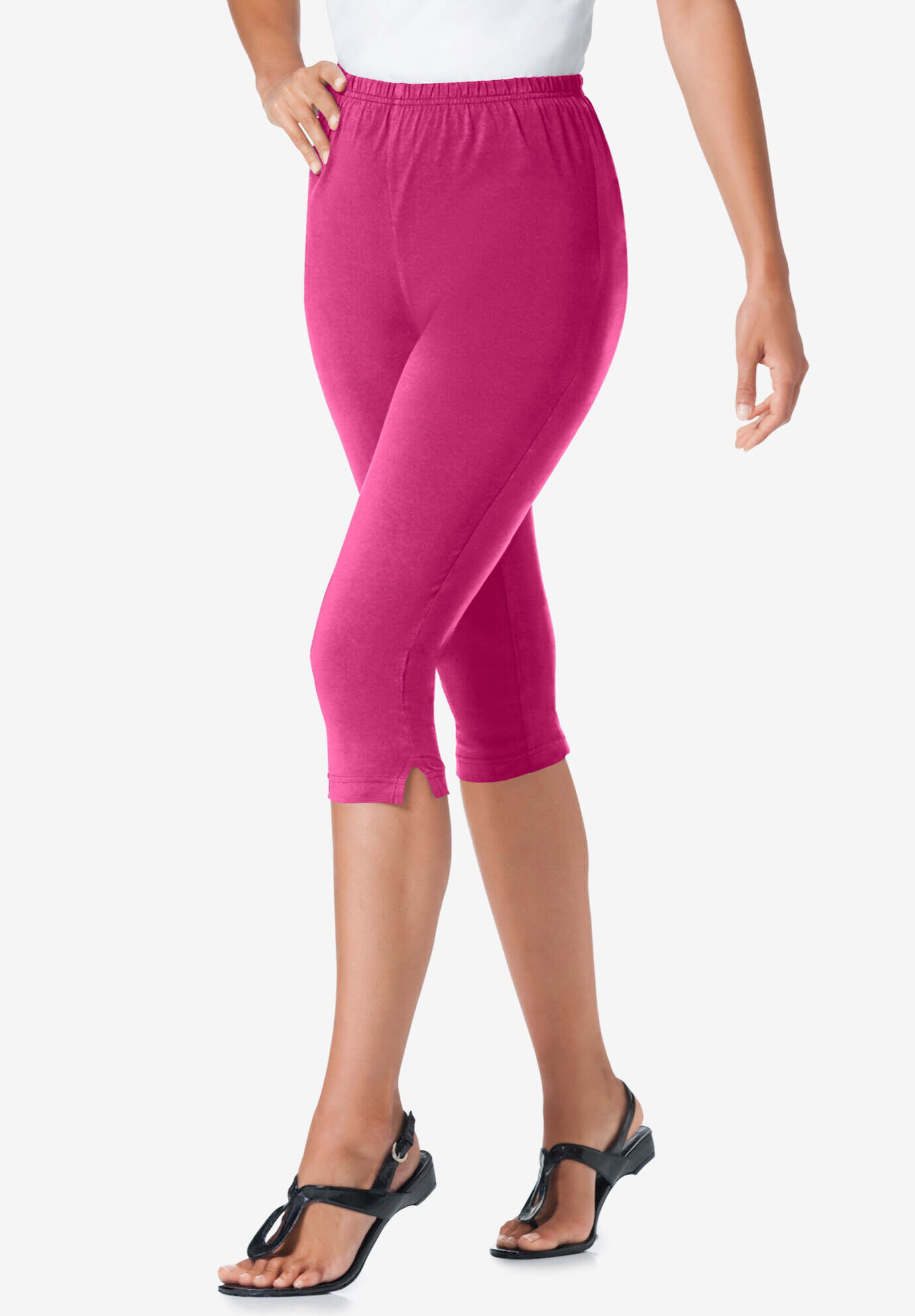 Stretch Cotton Capri Legging
