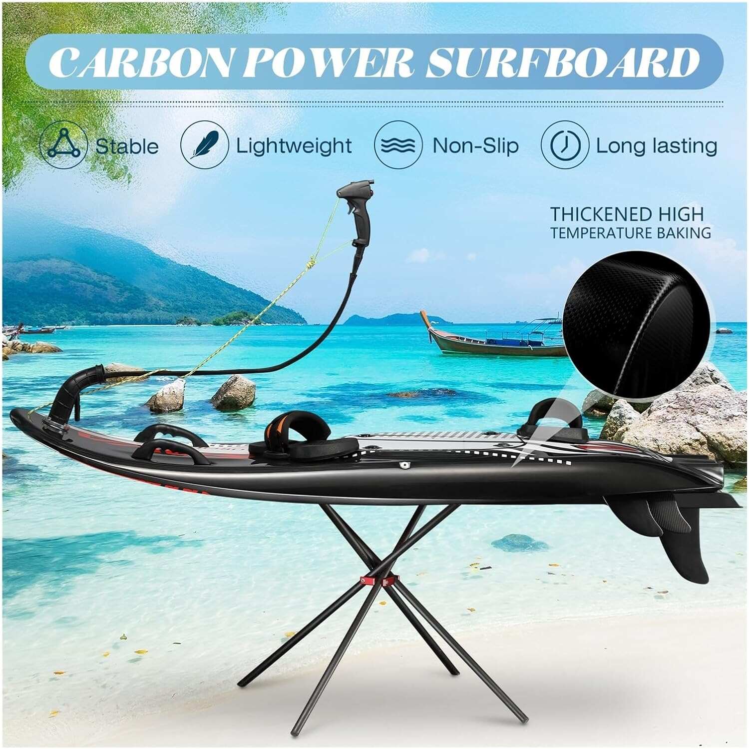 Surfboard Carbon Fibe Surf Jet Surfboard Electric Surfboard 60km/h Jet Surf Electrique Watersports Surfboard Outdoor Recreation
