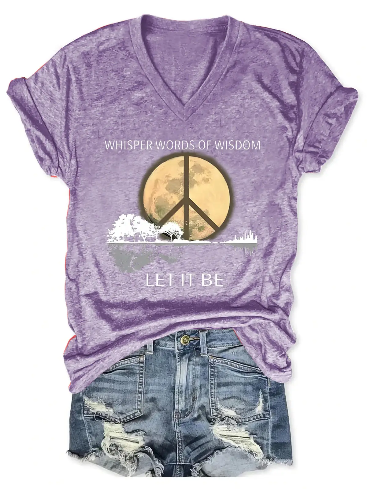 Whisper Words Of Wisdom Let It Be Art Casual T-shirt