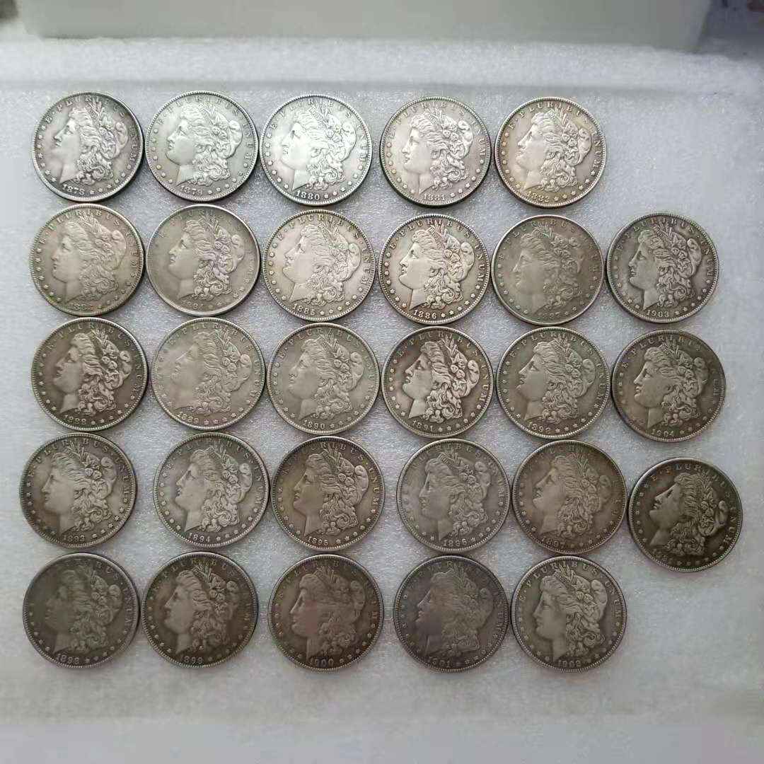 【Complete Set】1878–1921 S Morgan Silver Dollar Set-28PC — MS60💰 Free Shipping
