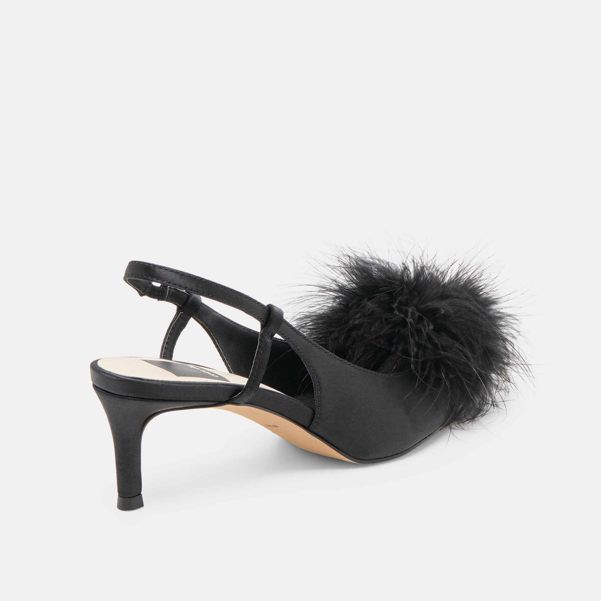 KAMY HEELS ONYX SATIN