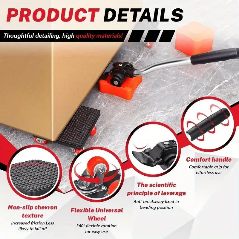 Heavy-Duty 360° Furniture Moving Tool Set – Lift & Slide Up to 1100 lbs Effortlessly