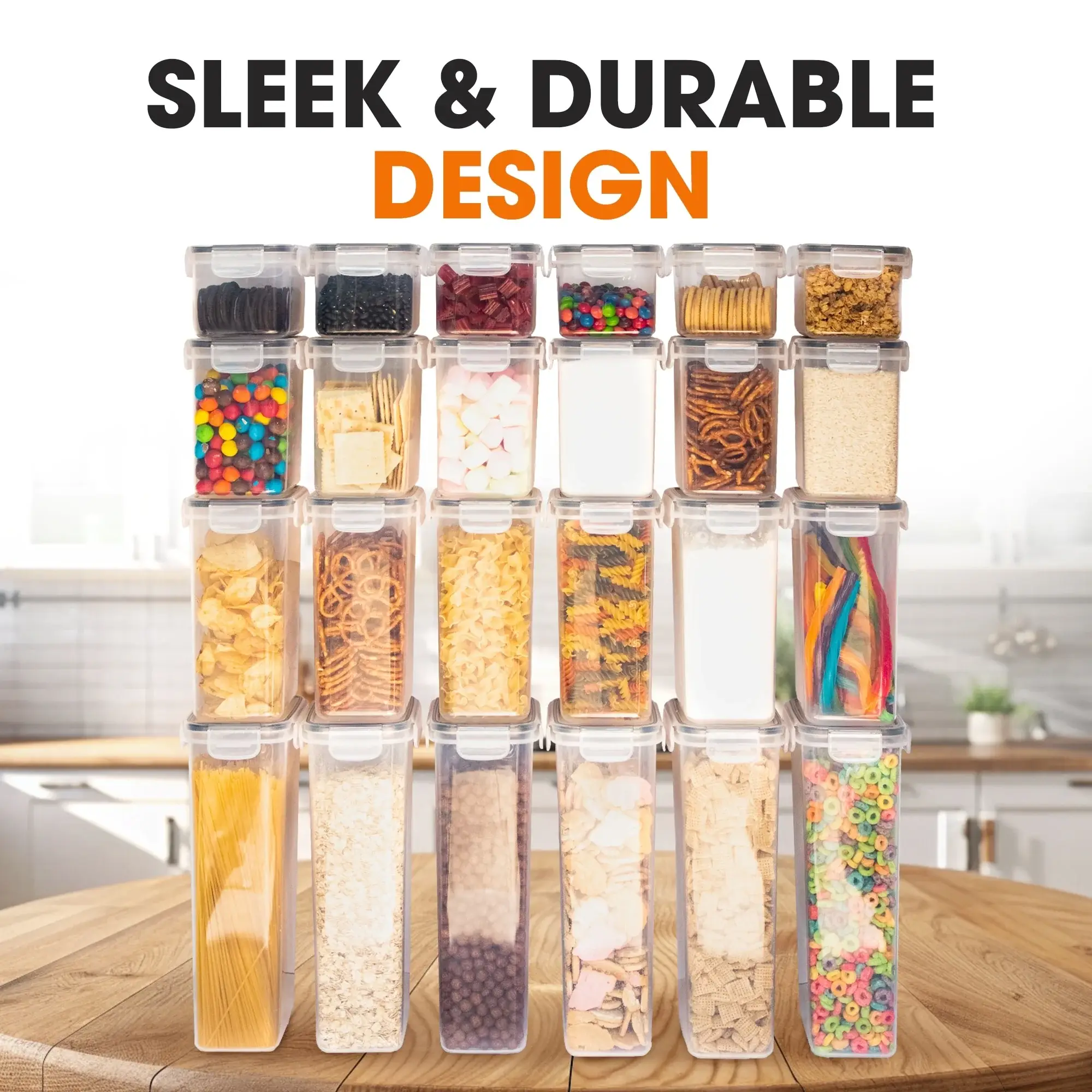 Cheer Collection Set of 24 Airtight Food Storage Containers