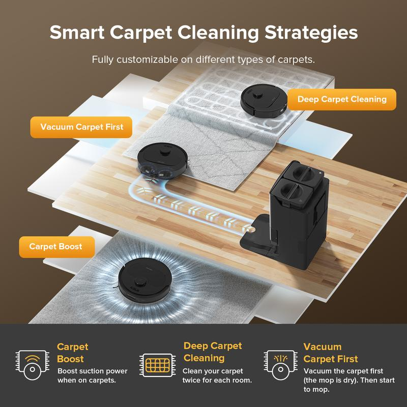 【Flash Sale】Roborock Qrevo Series Robot Vacuum and Mop, 10,000Pa suction, Self-Drying, Auto Mop Washing, Self-Emptying & Refilling, 10mm Mop Lifting, Smart Obstacle Avoidance (QV 35S)