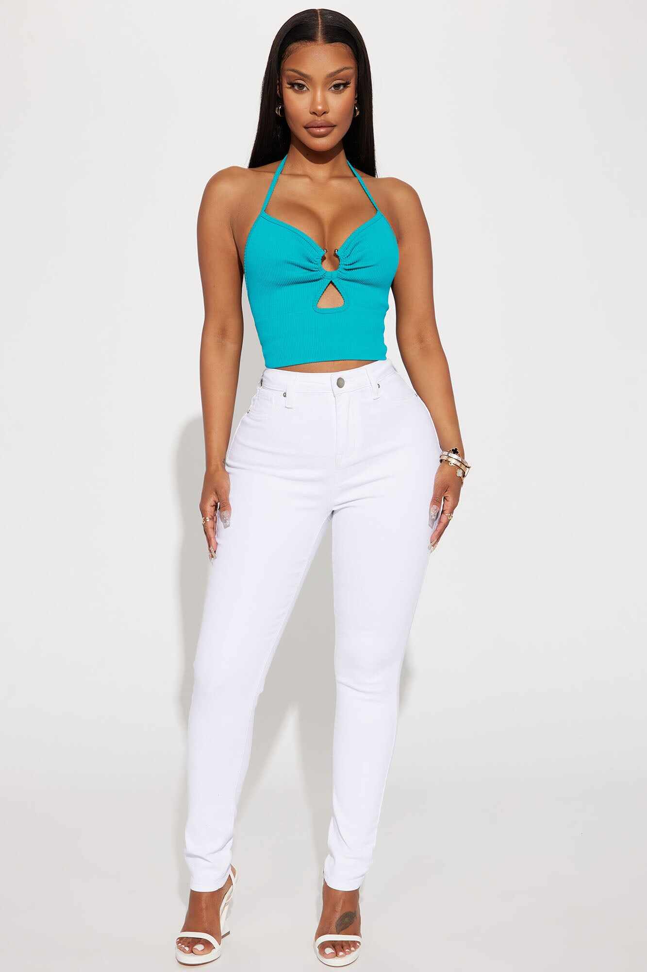 Tulsa Booty Lifting High Rise Stretch Skinny Jeans - White