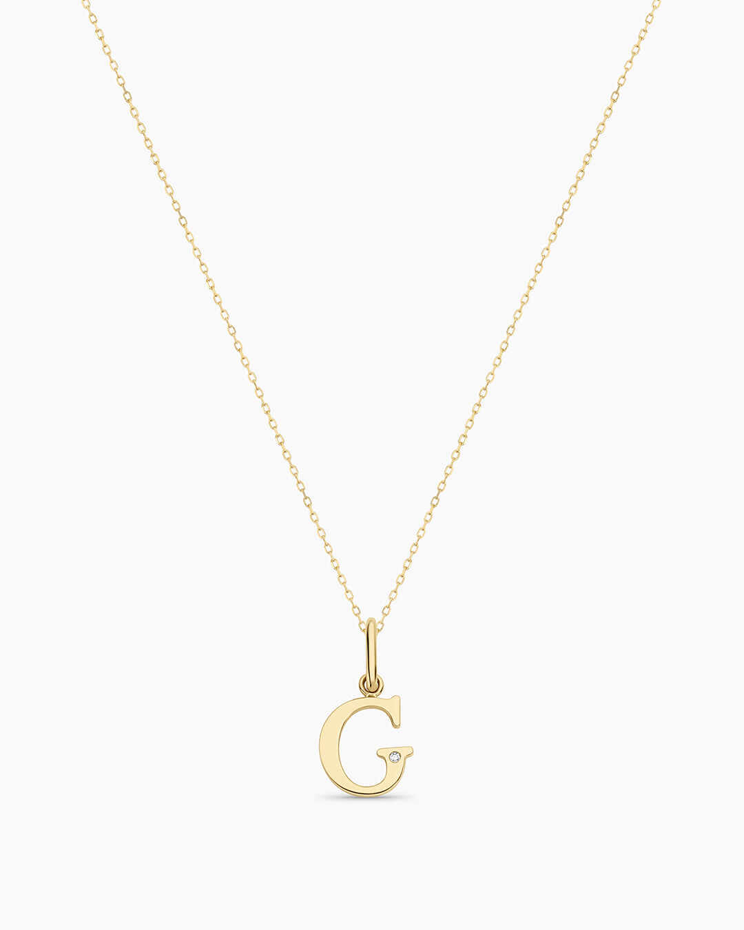 Diamond Vintage Alphabet Charm Necklace