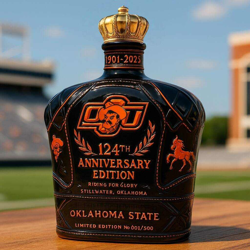 OSU Cowboys 124th Anniversary Whiskey Bottle