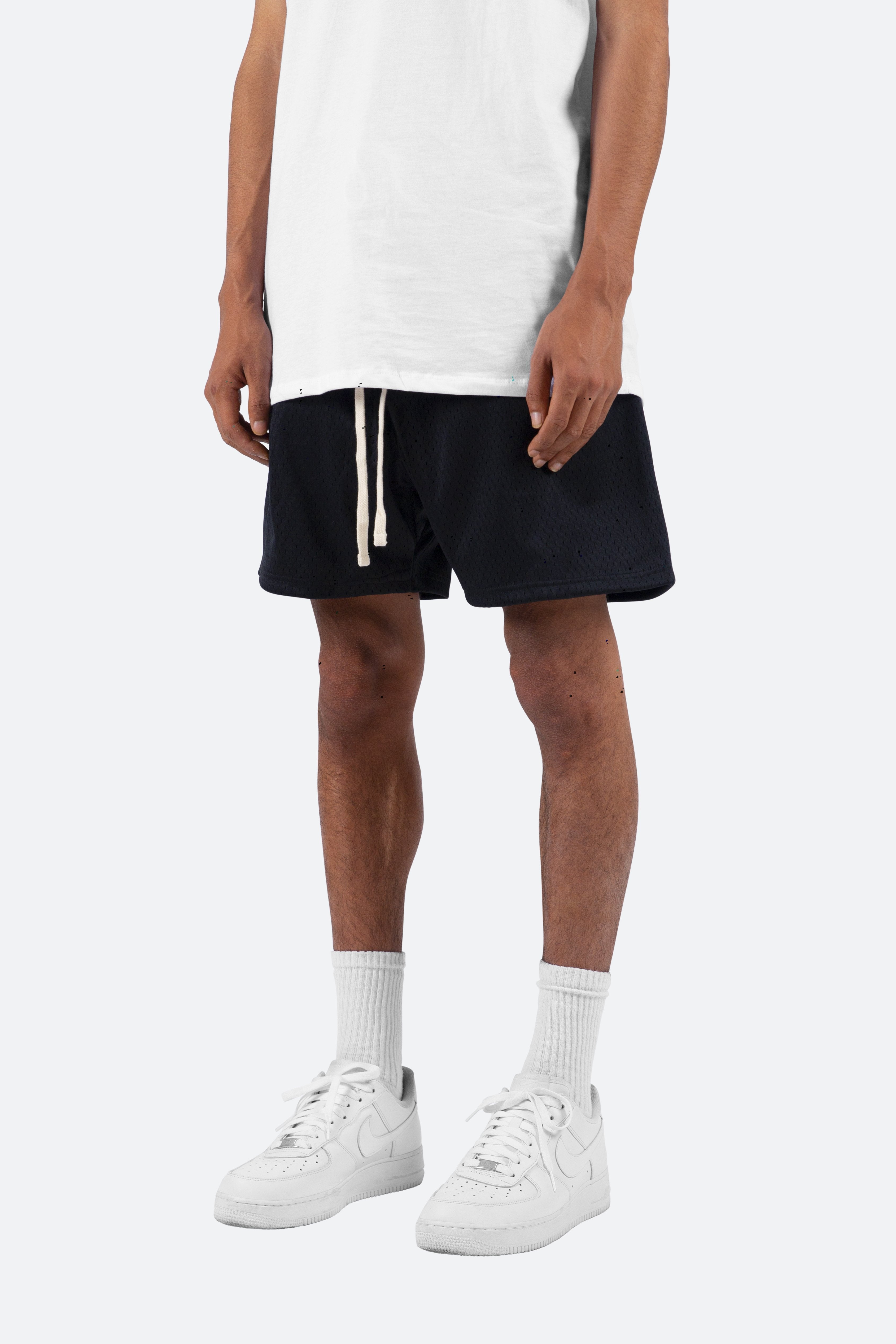 Athletic Mesh Shorts - Black