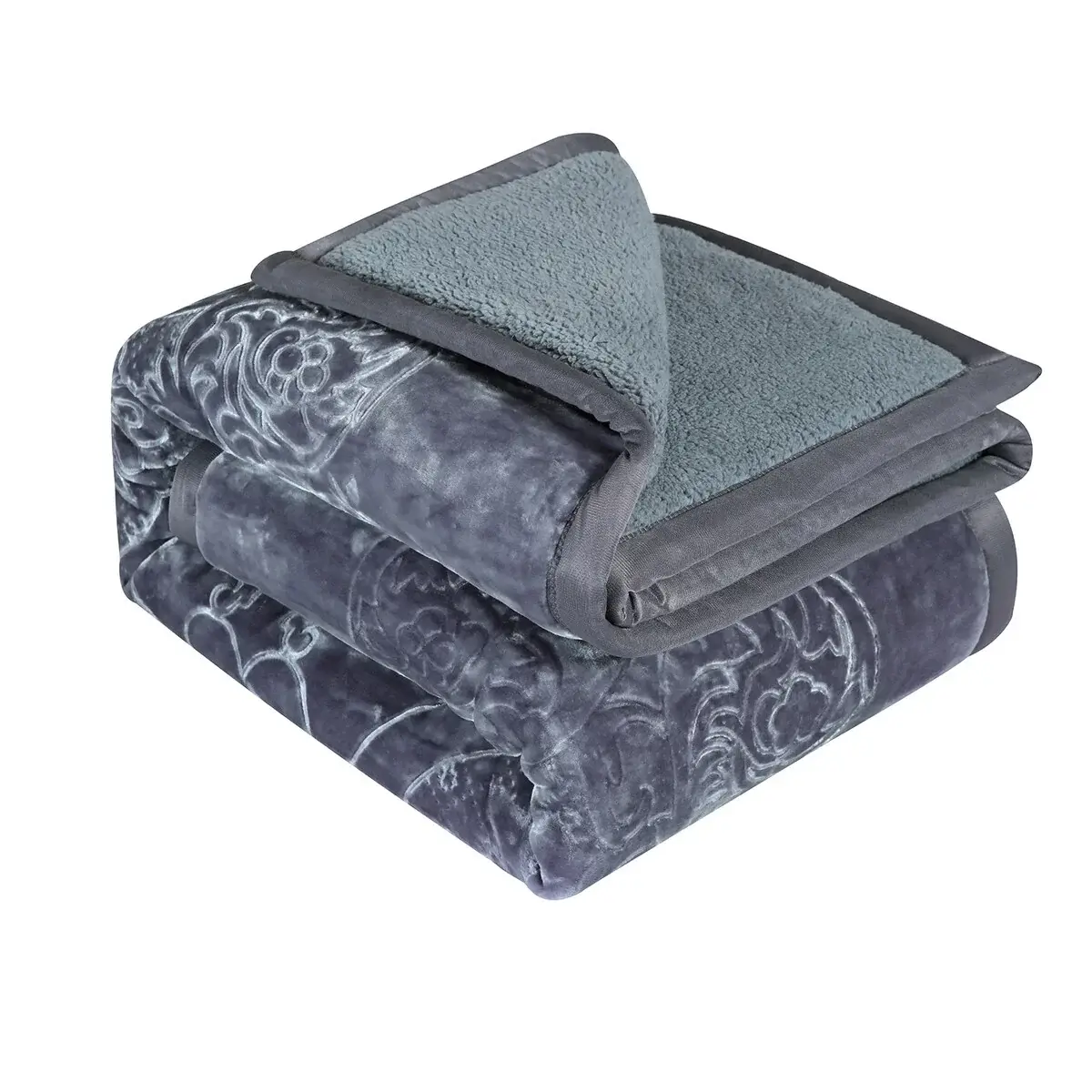 Fleece/ Sherpa Down Alternative 3-piece Comforter Set