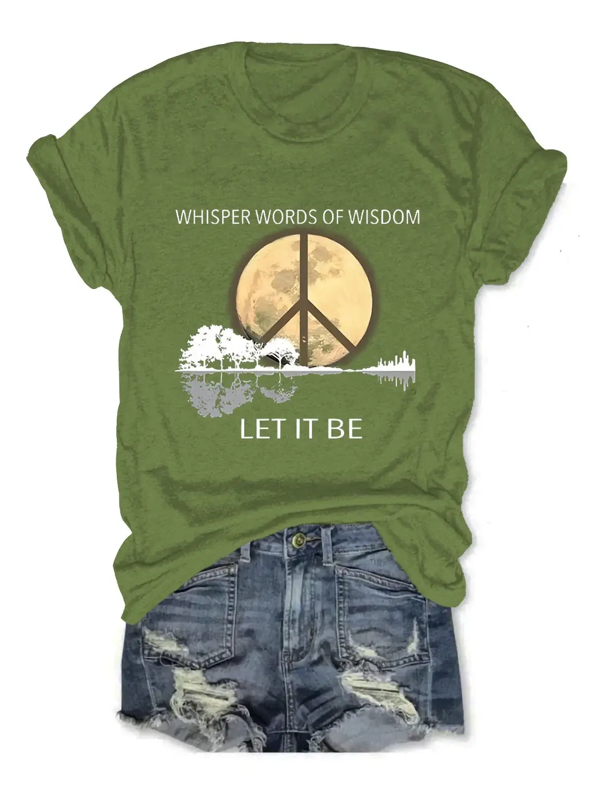 Whisper Words Of Wisdom Let It Be Art Print Causal T-shirt