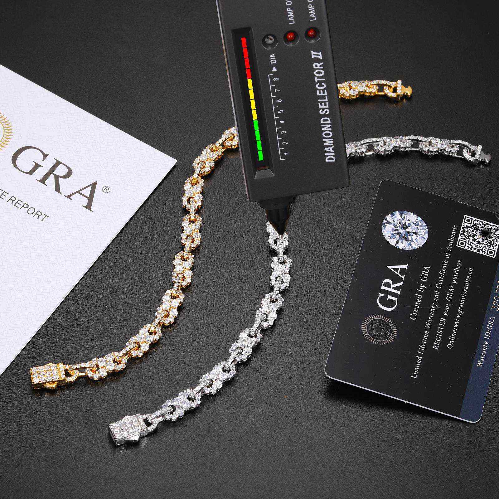 TestTest 10mm S925 Moissanite Infinity Cuban Link Bracelet