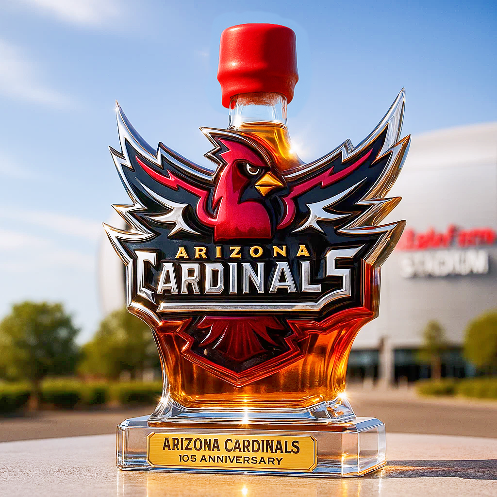 Arizona Cardinals 105th Anniversary Whiskey Bottle