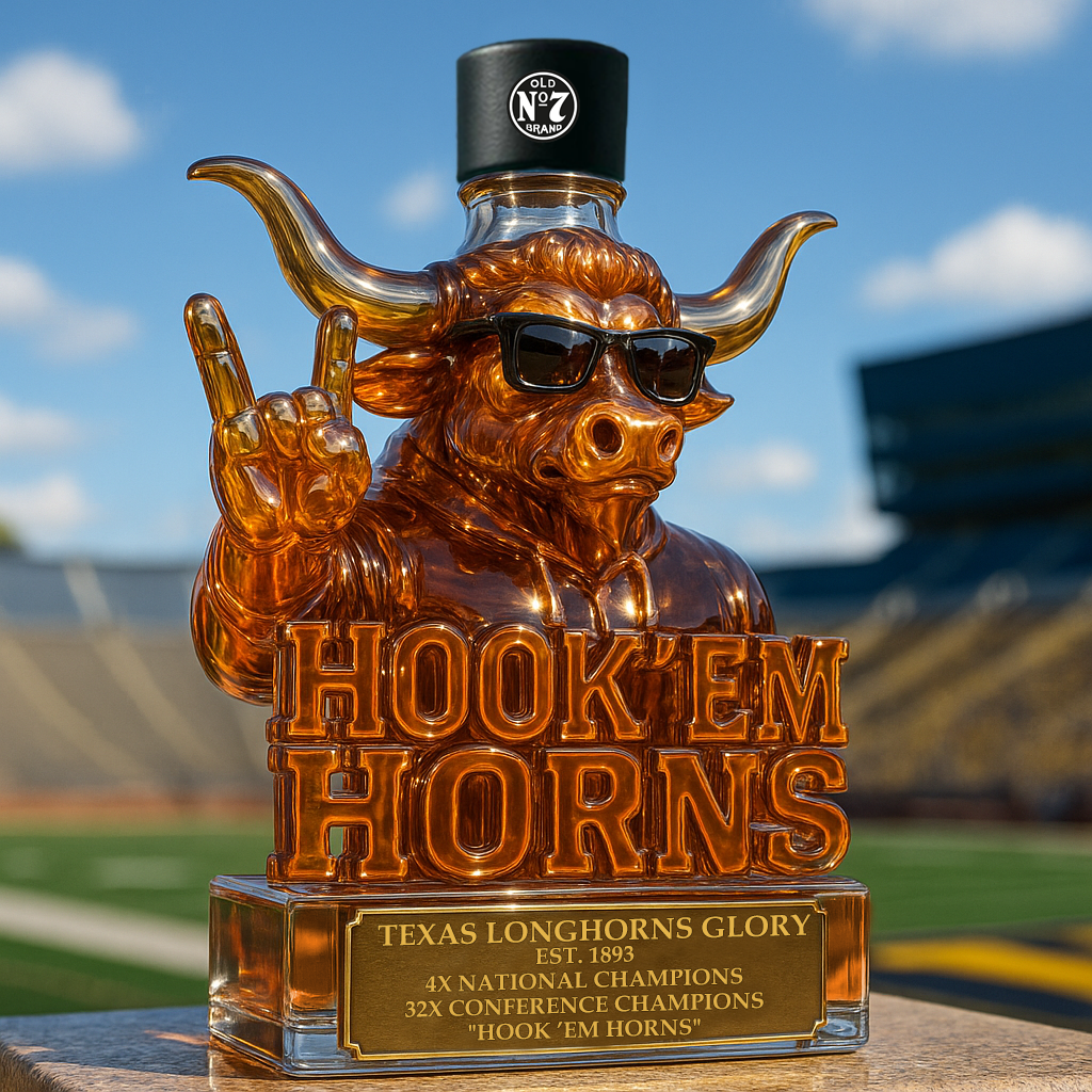 Texas Longhorns Glory Whiskey Bottle