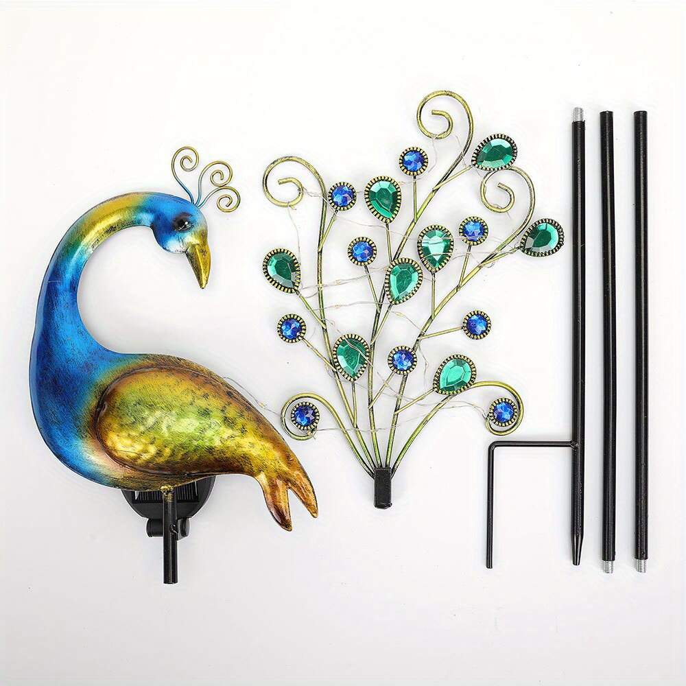 Beautify Your Garden with This Stunning Peacock Solar Garden Light - Waterproof & Durable!