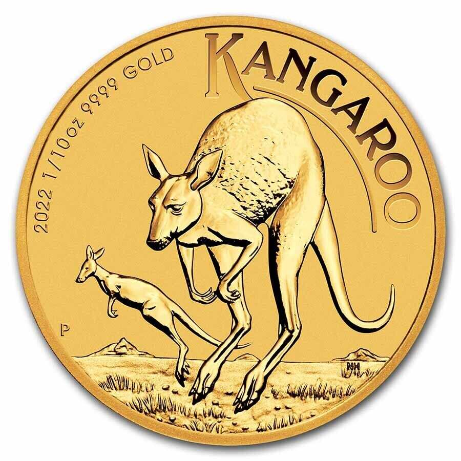 2022 Australia 1/10 oz Gold Kangaroo