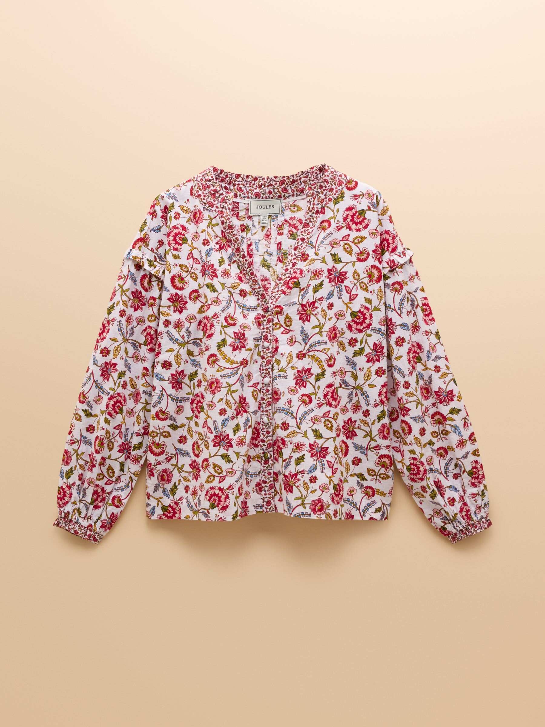 Eloise Provence Floral Button Down Cotton Blouse