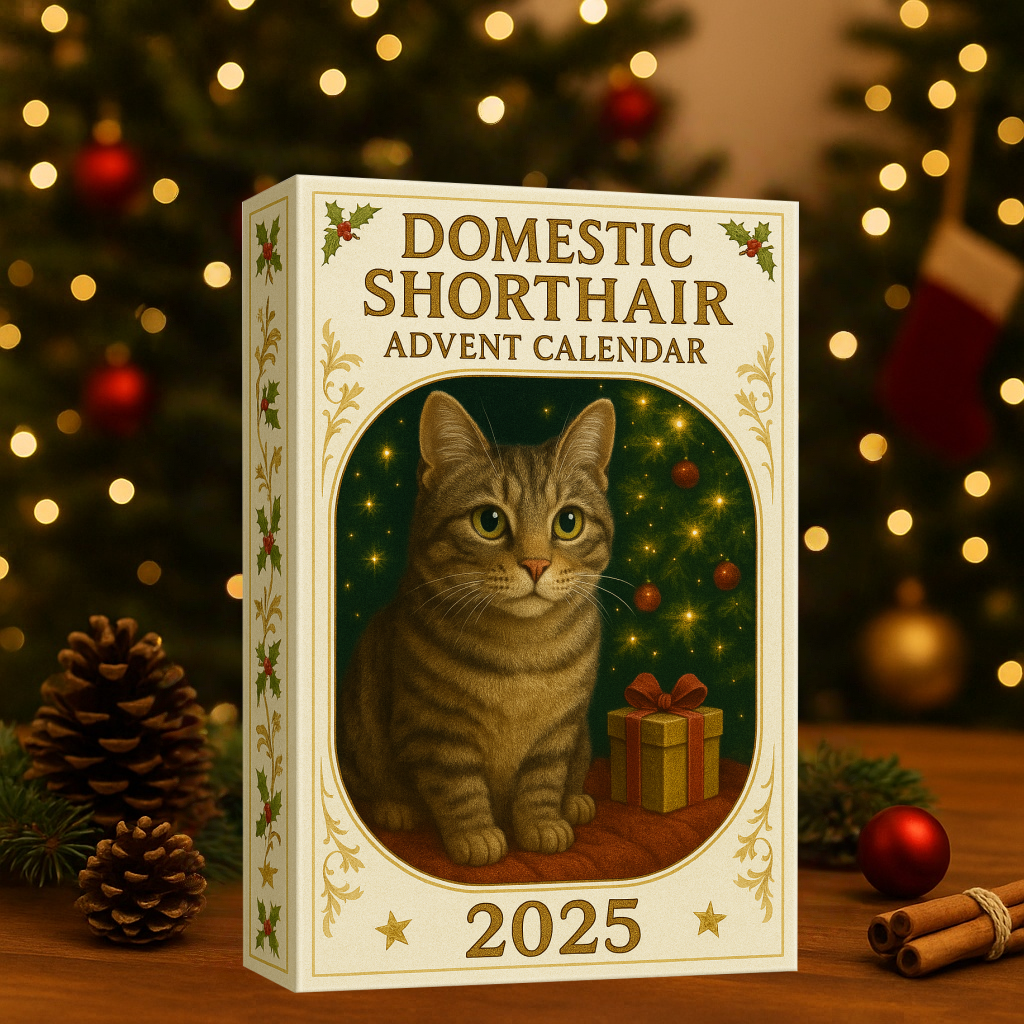 Domestic Bobtail Cat 2025 Advent Calendar