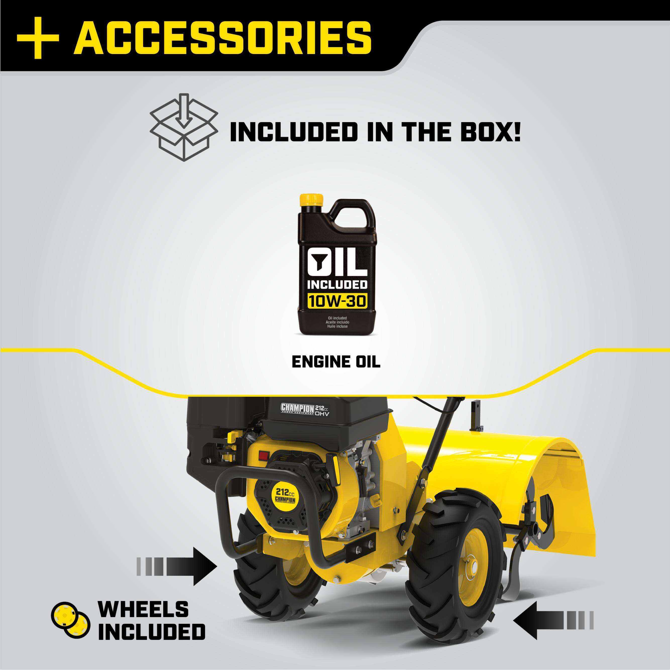 19-inch 212cc four-stroke tiller with self-propelled agricultural tires