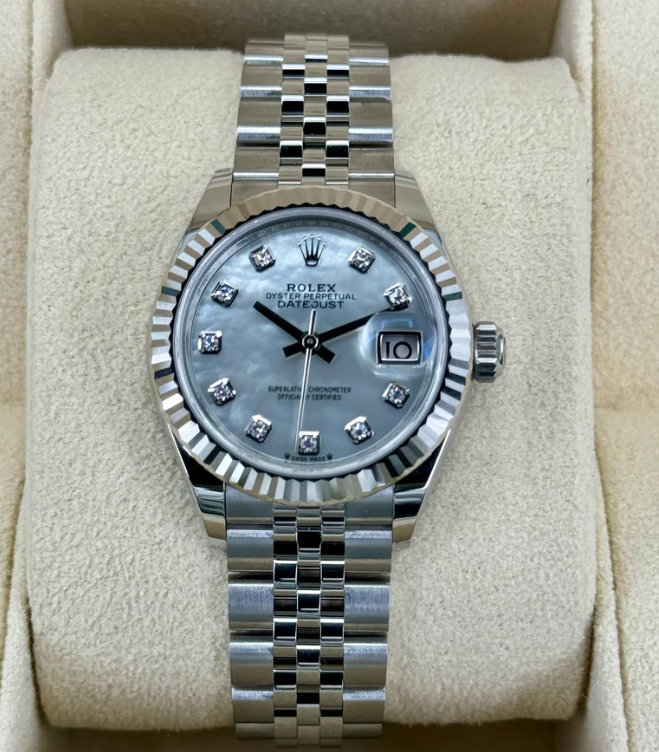 NEW 2025 Rolex Lady Datejust 28mm 279174 Jubilee MOP Diamond Dial