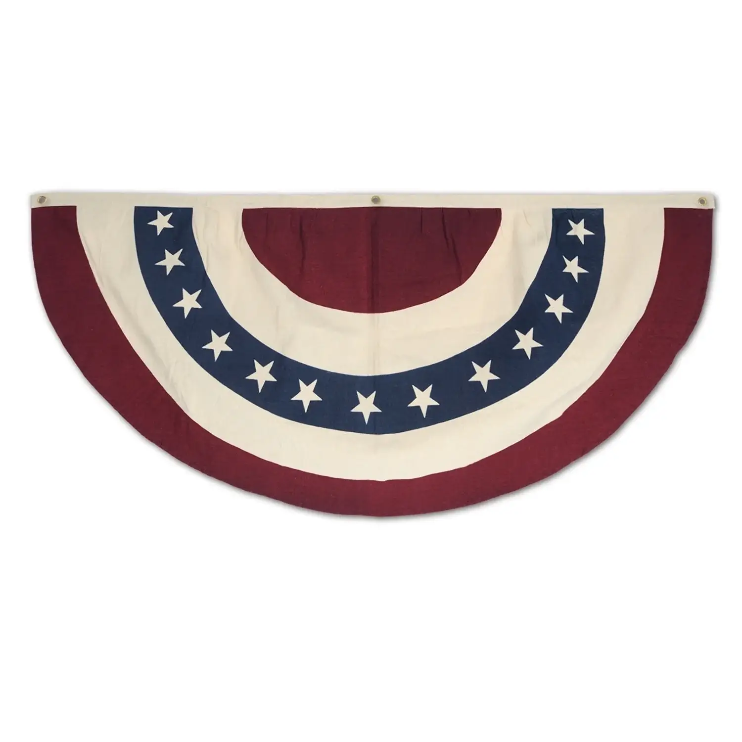 Pack of 6 White and Red Patriotic Americana Bunting Hanging Decors 48