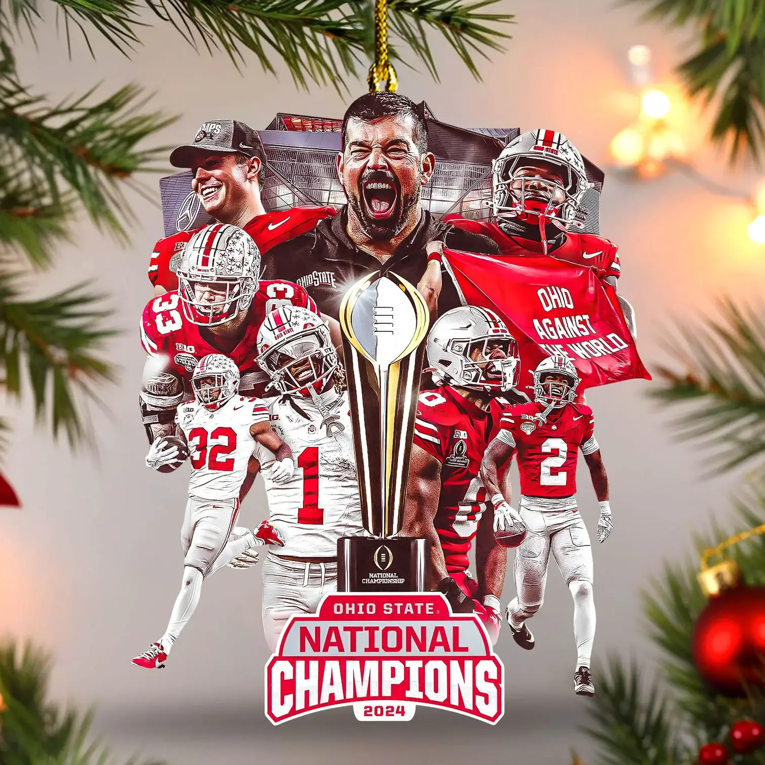 Ohio State Buckeyes  National Championship football Ornaments