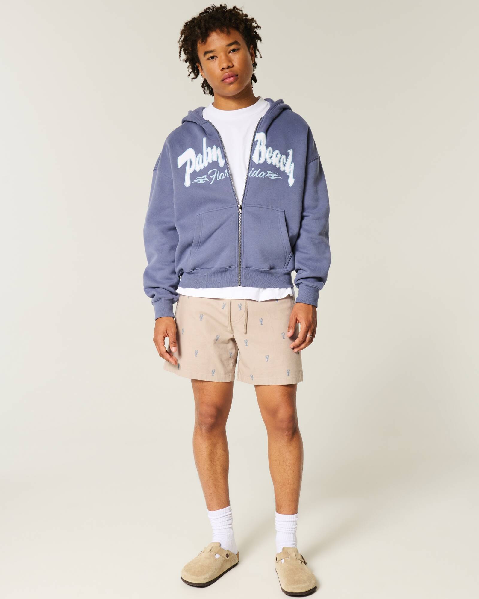 Mid-Thigh Linen-Blend Pull-On Shorts