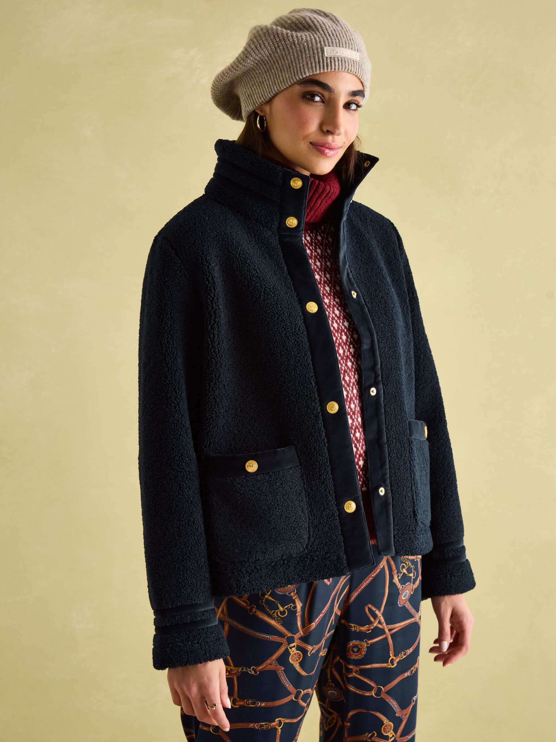 Fleur Red Fleece Jacket
