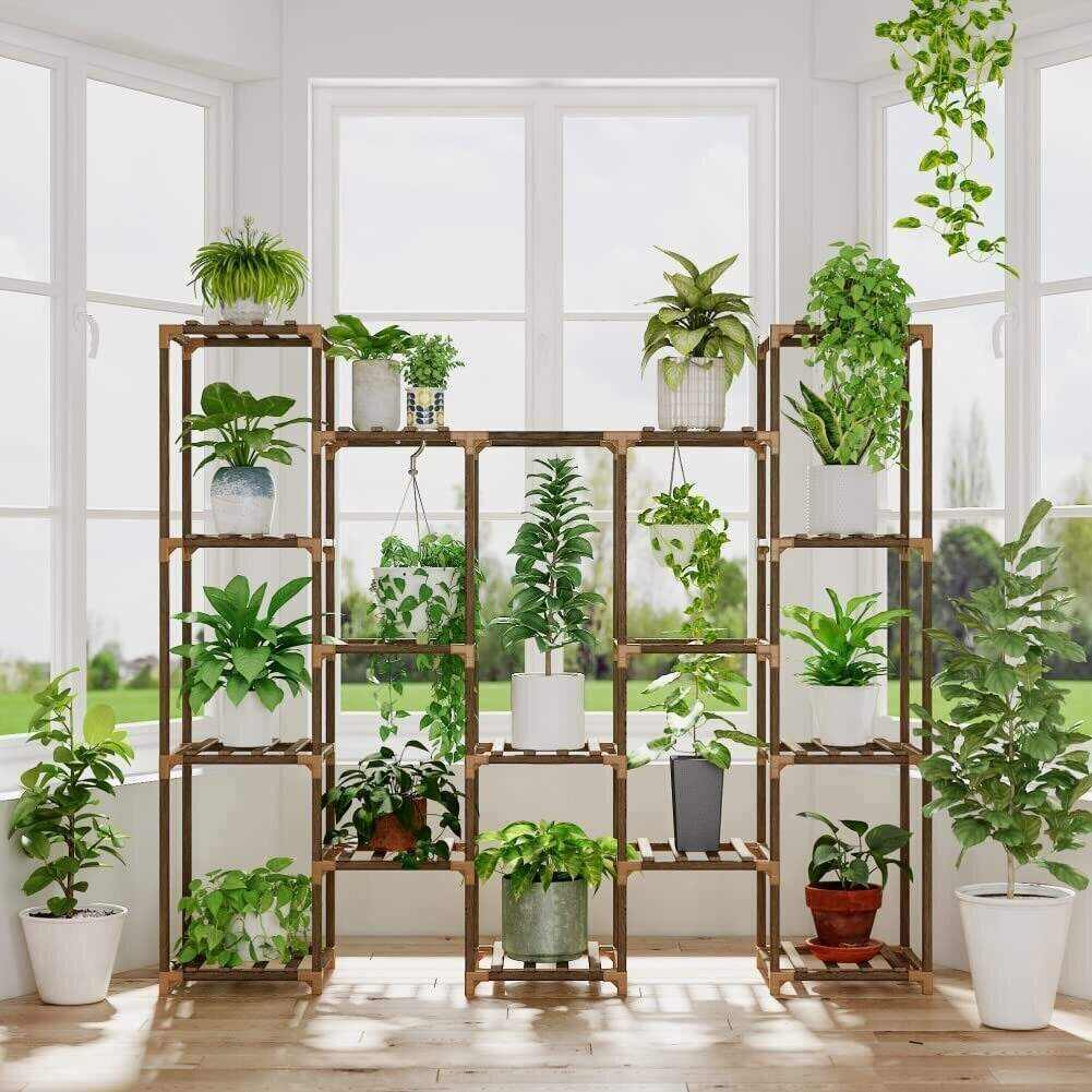 Plant stand indoor plant stand wooden outdoor multi-layer plant stand