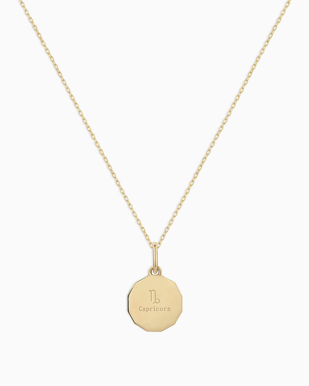 Diamond Zodiac Coin Charm Necklace