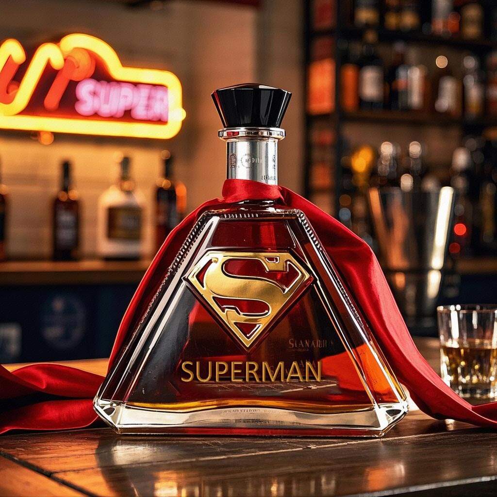Limited Edition Superman Whiskey Bottle