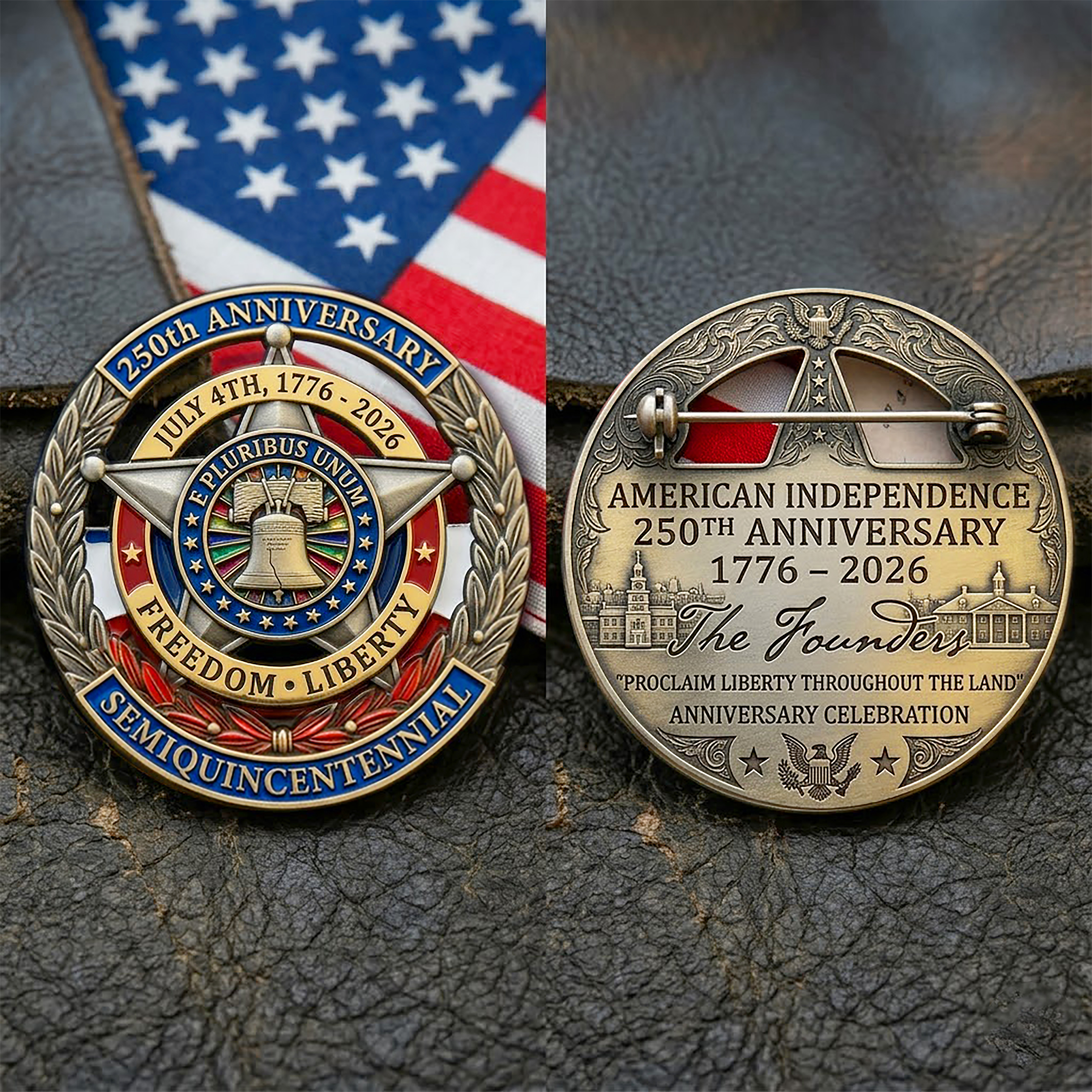 🇺🇸 250th Anniversary of U.S. Independence—Commemorative Pin🦅
