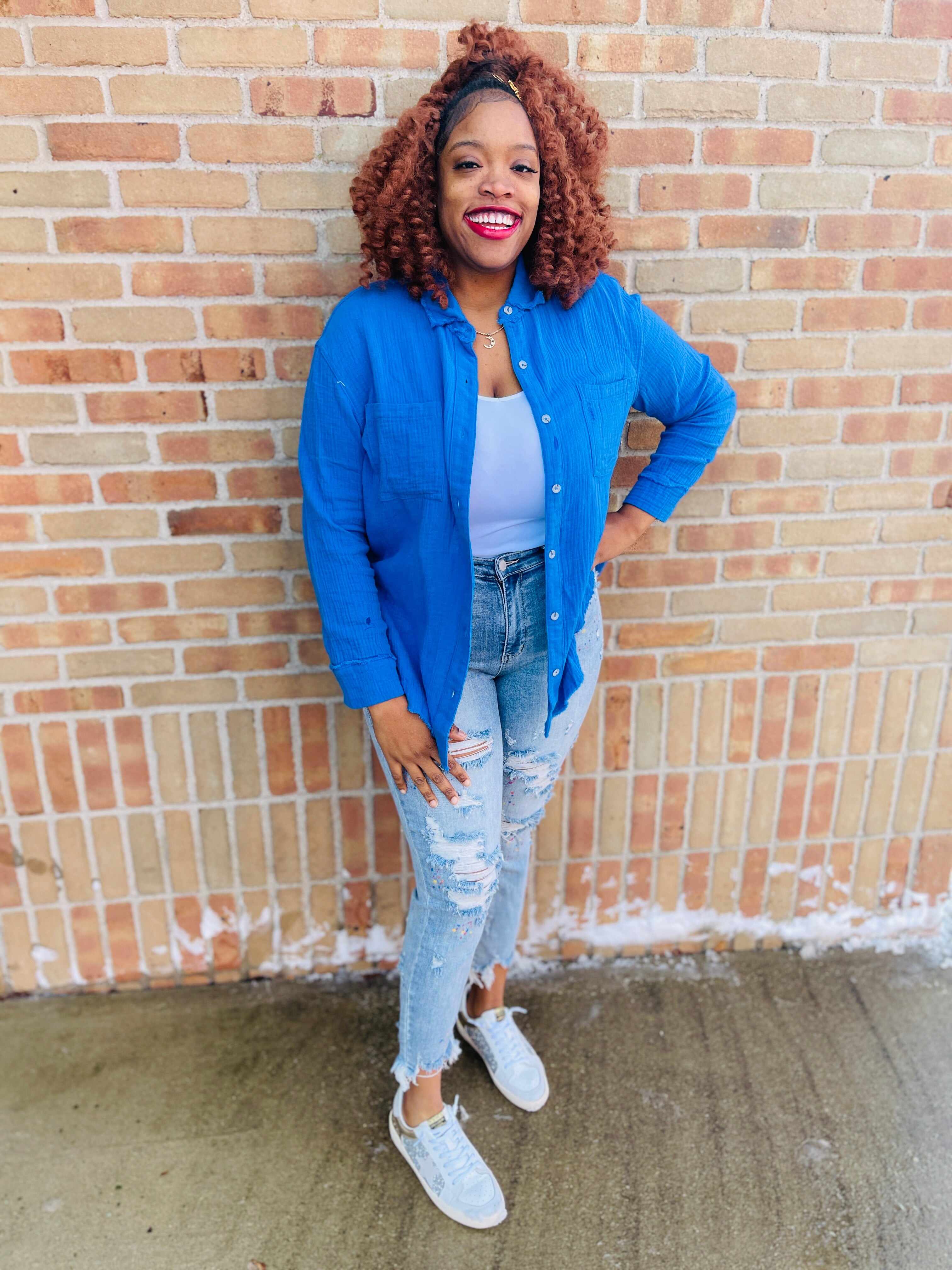 Plus/Reg Color Me Happy Boyfriend Jeans