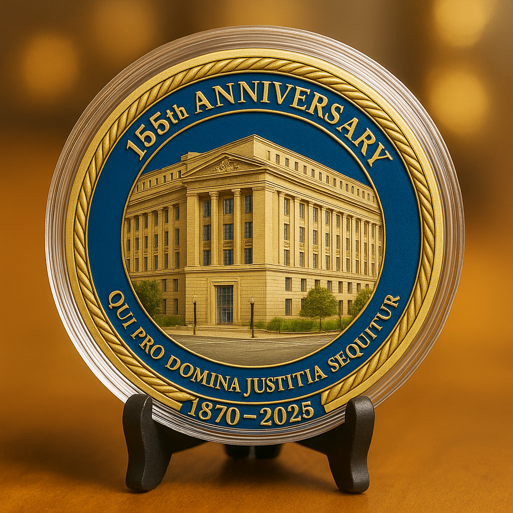 U.S. Department of Justice 155th Anniversary Commemorative Coin