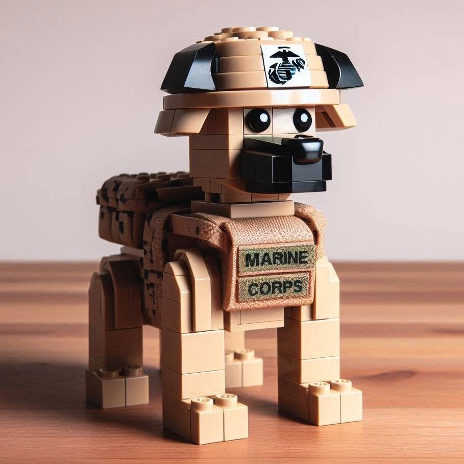 Military Dog Brick Set