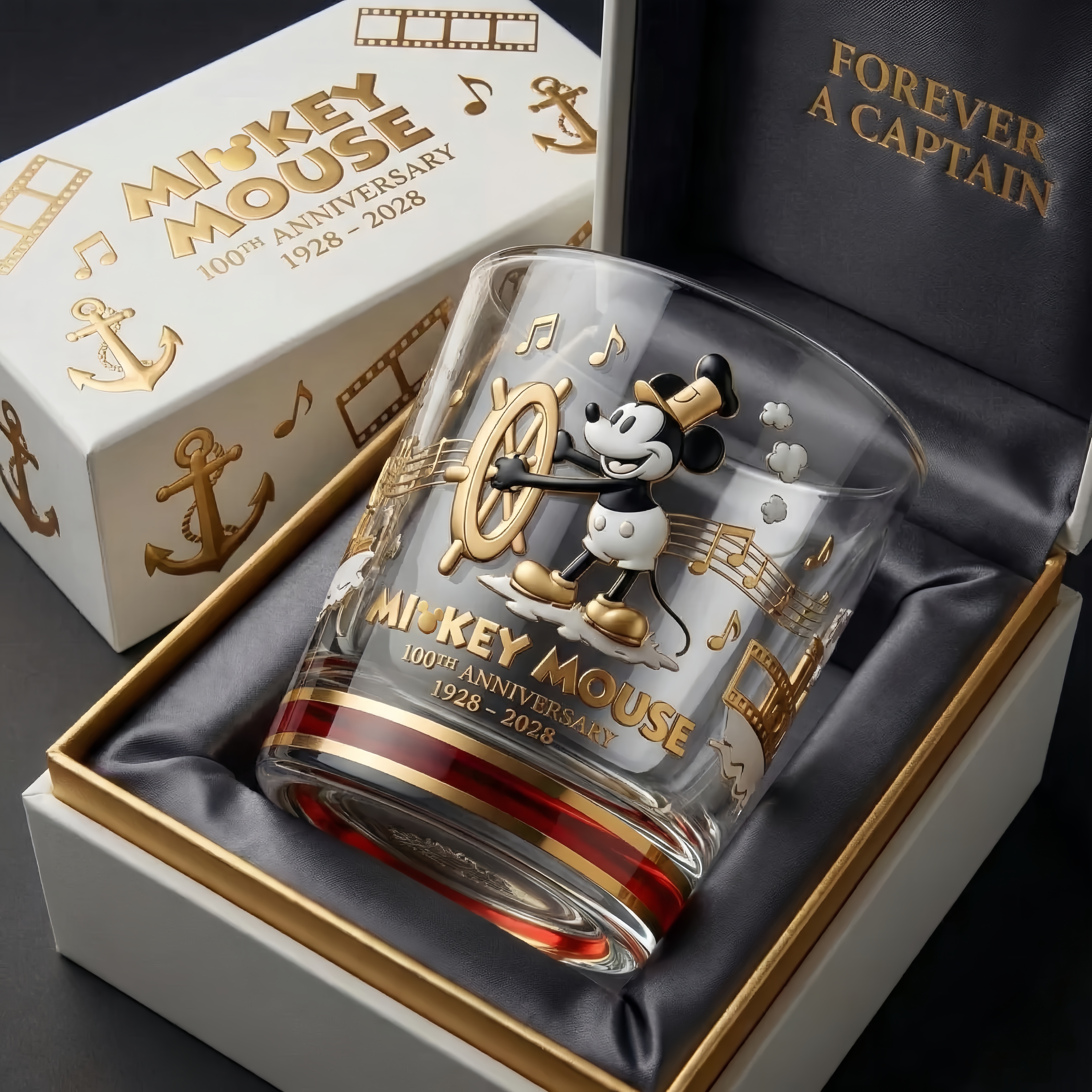 Steamboat Willie 100th Anniversary Commemorative Glass