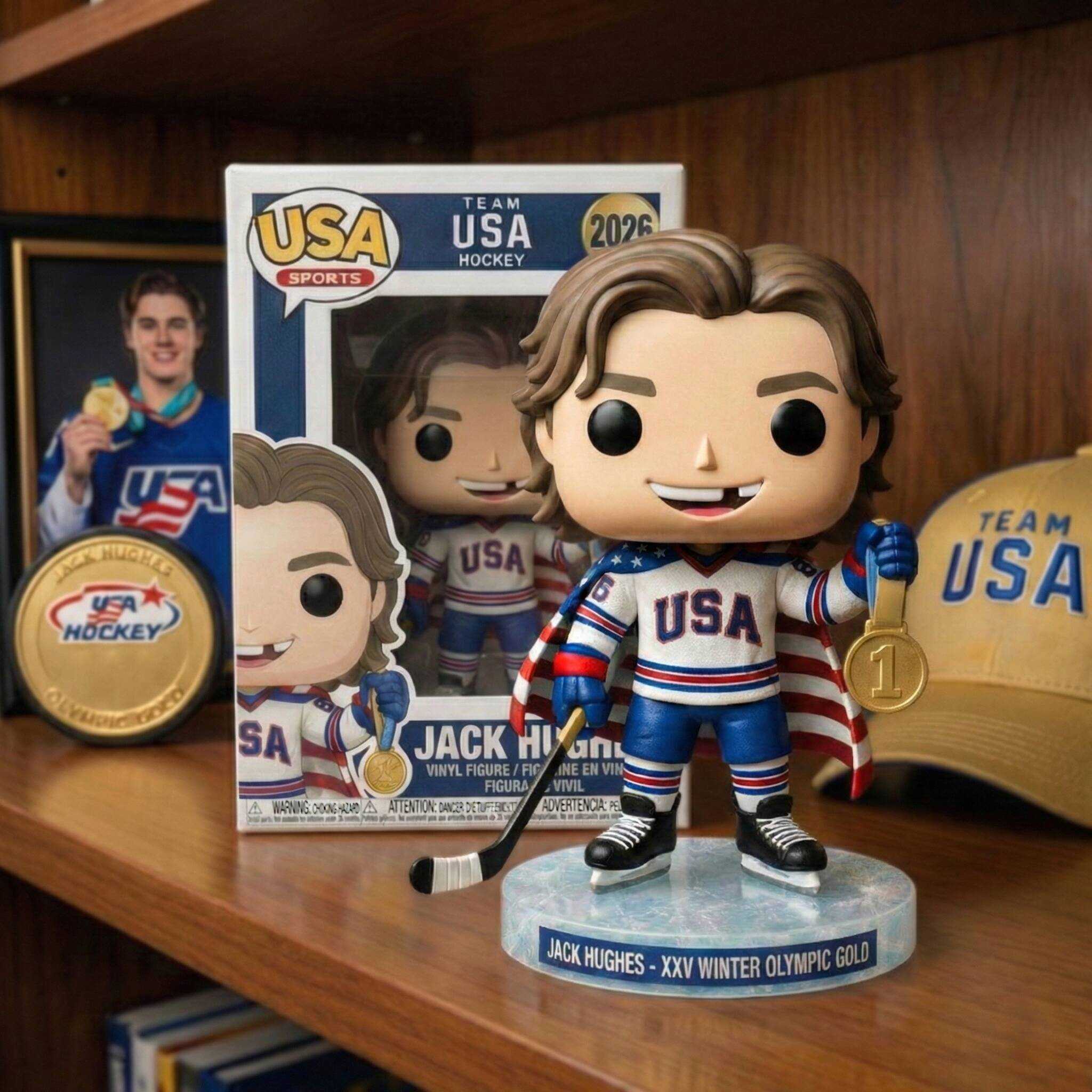 Jack Hughes – 2026 Winter Olympic Gold Commemorative Pop! Figure