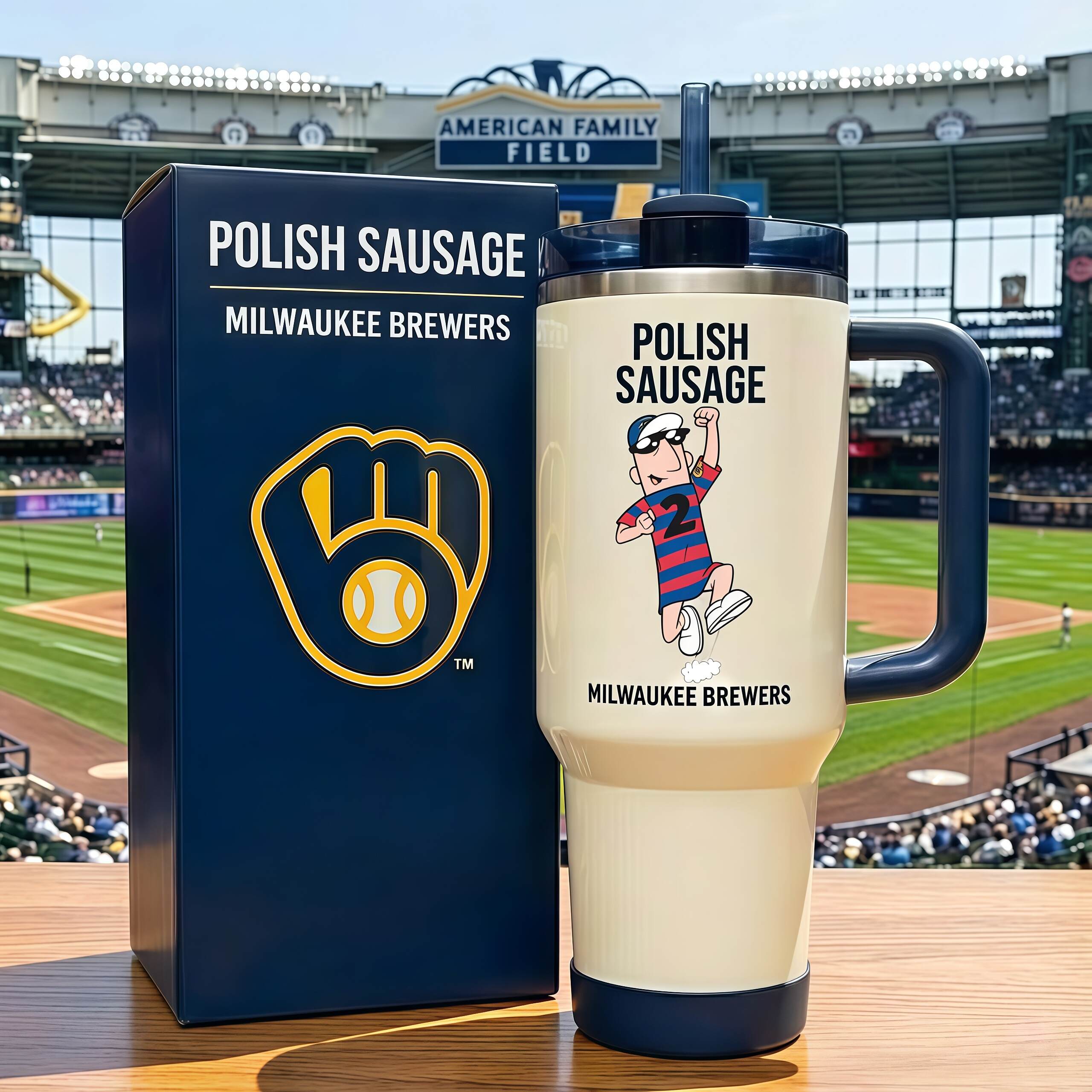 Milwaukee Brewers Sausage Series Collector Edition Stanley Tumbler